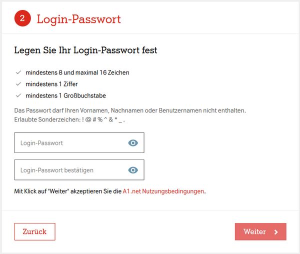 A1.net dumb password rule screenshot